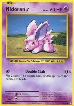 Nidoran [M] Pokemon card from Evolutions