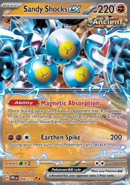 Sandy Shocks ex Pokemon card from Prismatic Evolutions