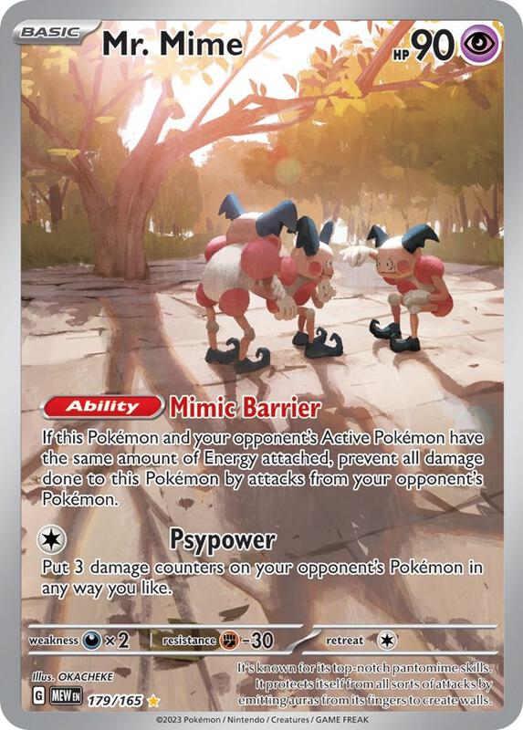 Mr. Mime Pokemon card from SV: Scarlet & Violet 151