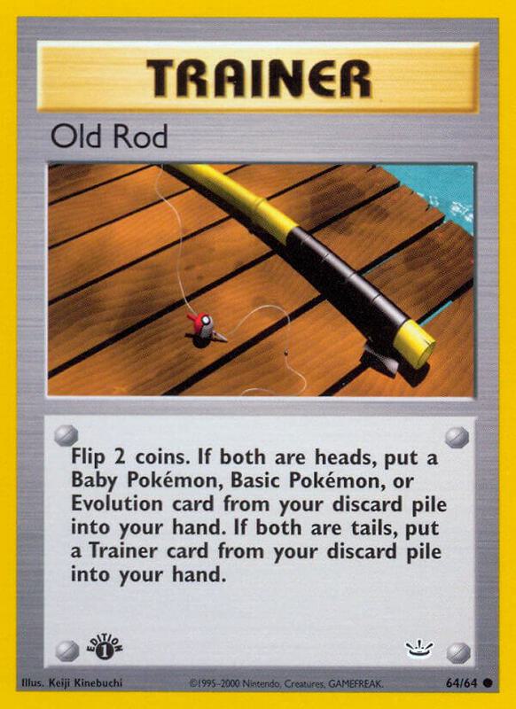 Old Rod Pokemon card from Neo Revelation