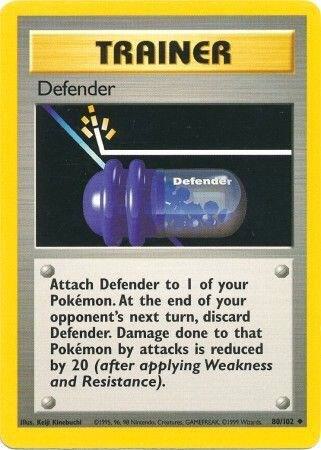 Defender Pokemon card from Base Set