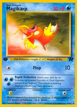 Magikarp Pokemon card from Team Rocket