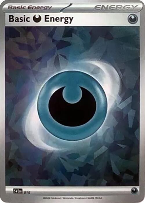 Basic Darkness Energy (Cracked Ice Holo) Pokemon card from SVE: Scarlet & Violet Energies