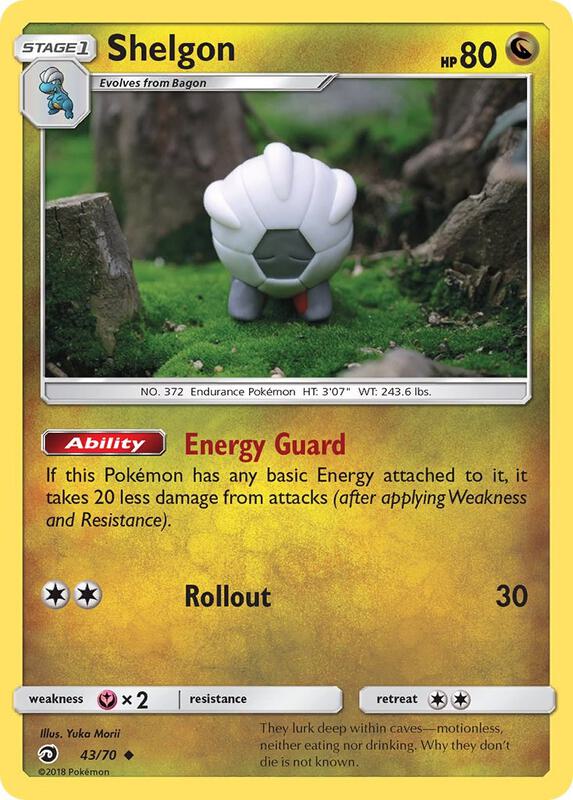 Shelgon Pokemon card from Dragon Majesty