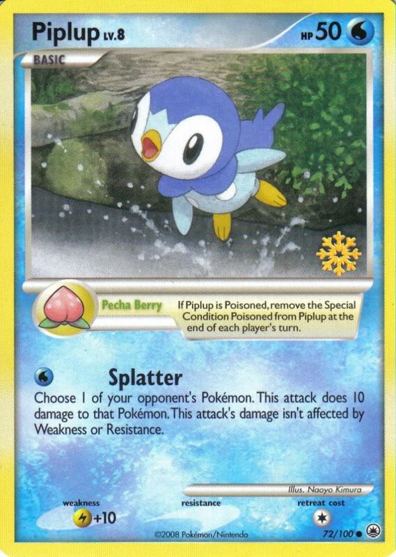 Piplup Pokemon card from Countdown Calendar Promos