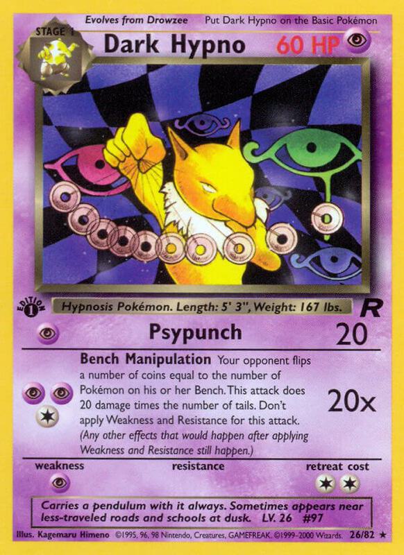 Dark Hypno (26) Pokemon card from Team Rocket