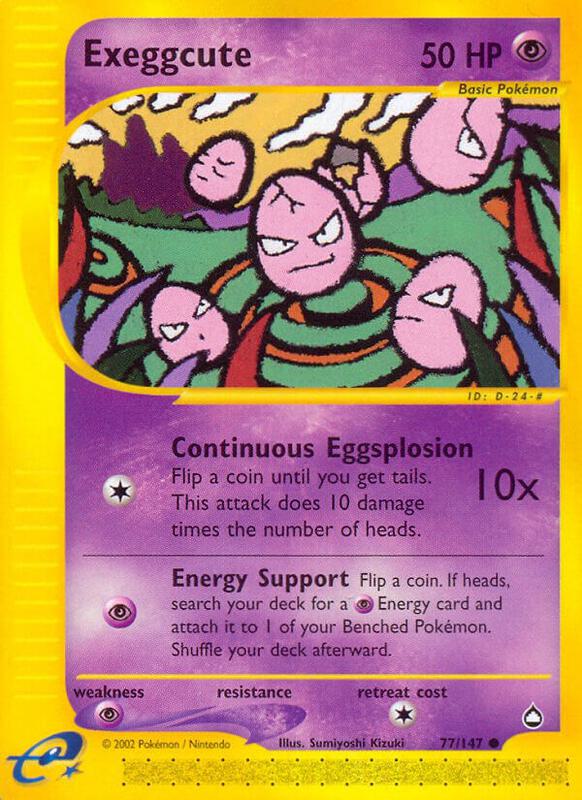 Exeggcute (77) Pokemon card from Aquapolis