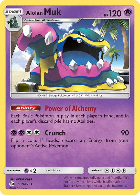 Alolan Muk Pokemon card from SM Base Set