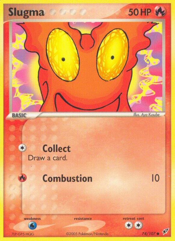 Slugma Pokemon card from Deoxys