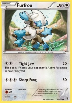 Furfrou Pokemon card from Phantom Forces
