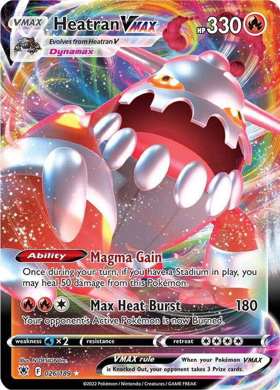 Heatran VMAX Pokemon card from SWSH10: Astral Radiance