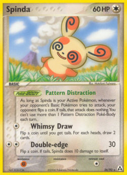 Spinda Pokemon card from EX Legend Maker