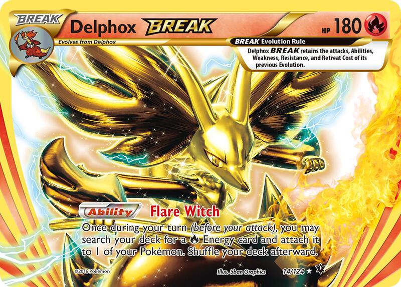 Delphox BREAK Pokemon card from XY - Fates Collide