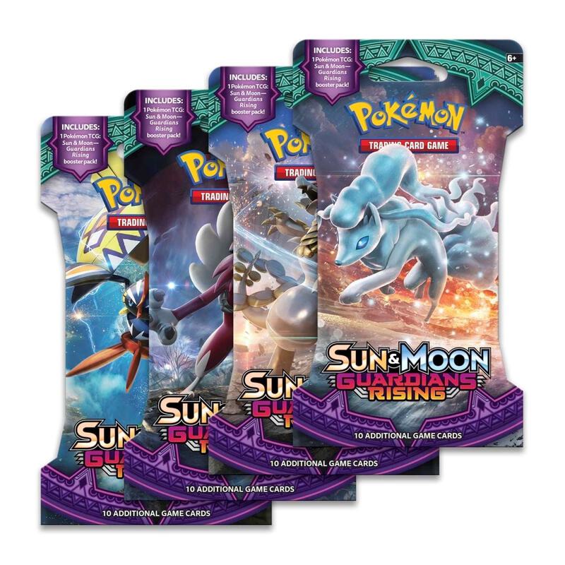 Guardians Rising Sleeved Booster Pack Art Bundle [Set of 4] Pokemon card from SM - Guardians Rising