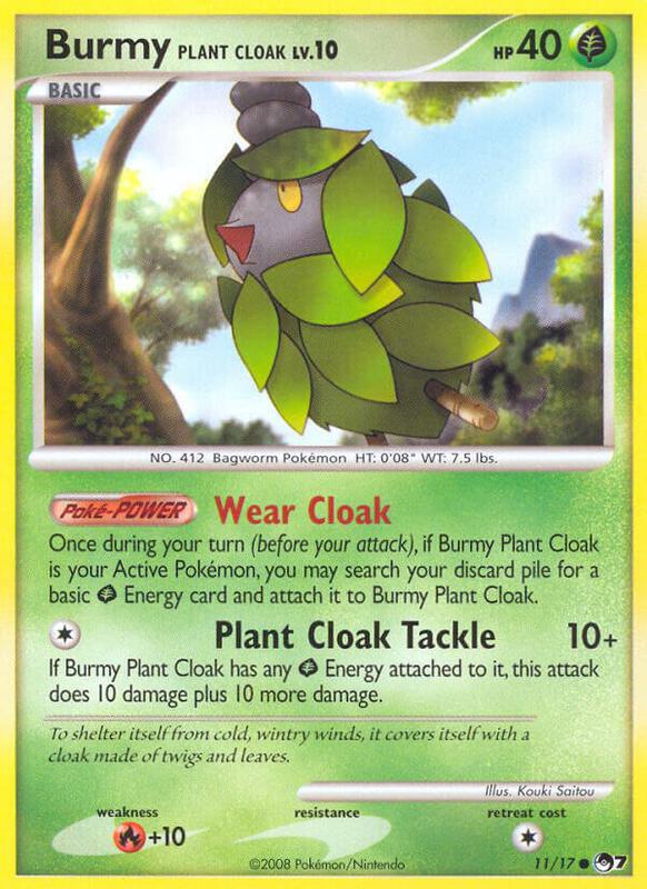 Burmy Plant Cloak Pokemon card from POP Series 7