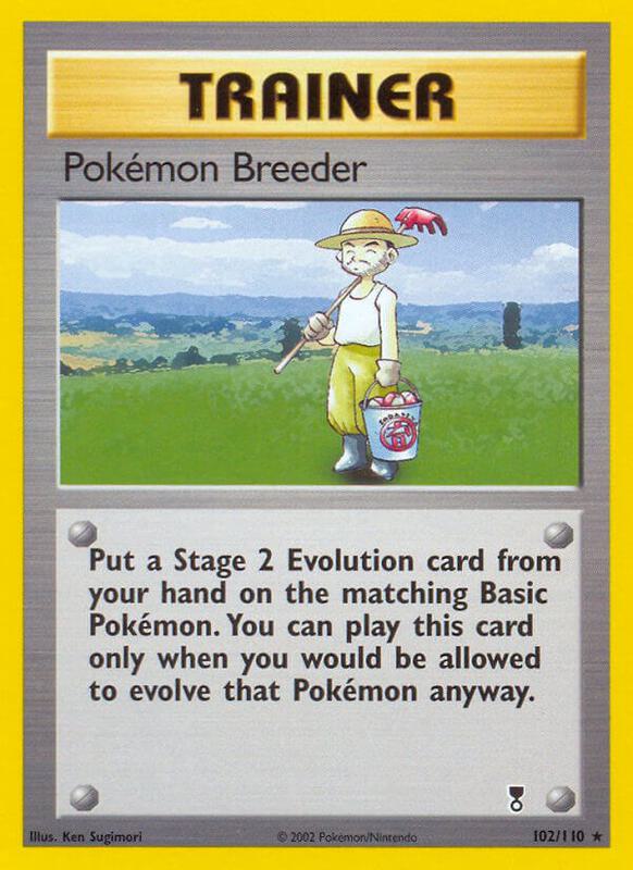 Pokemon Breeder Pokemon card from Legendary Collection
