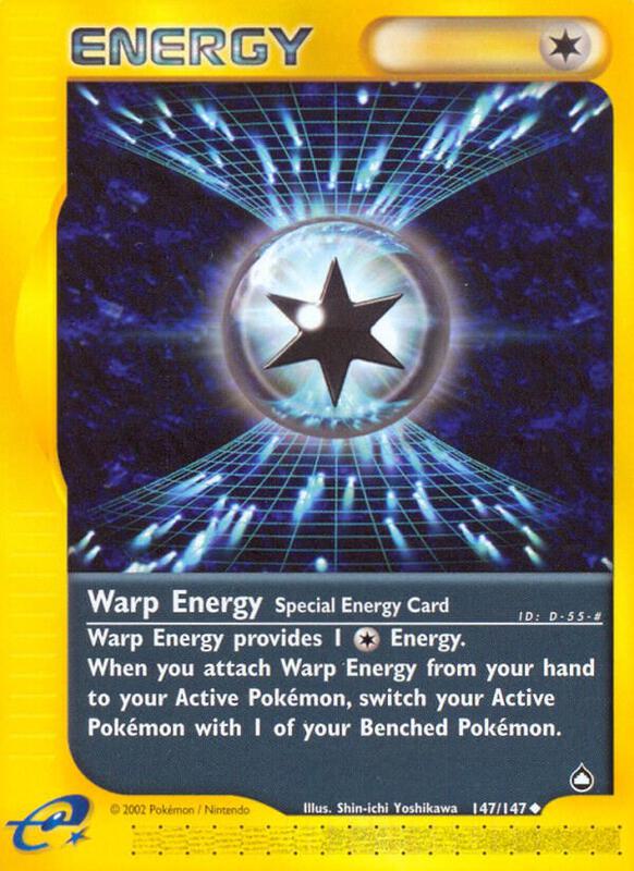 Warp Energy Pokemon card from Aquapolis