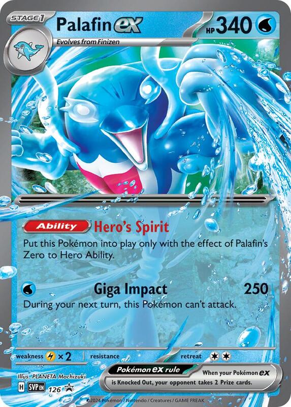 Palafin ex - 126 Pokemon card from SV: Scarlet & Violet Promo Cards