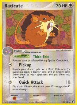 Raticate Pokemon card from EX FireRed LeafGreen