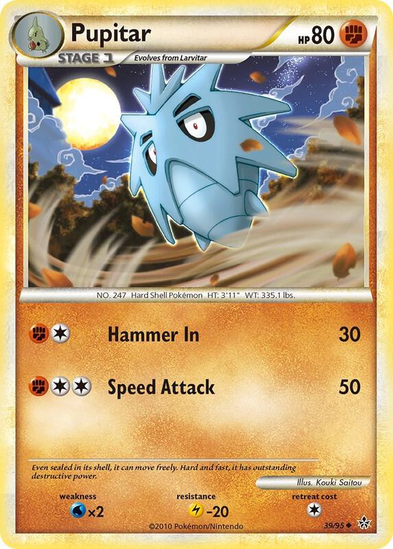 Pupitar (39) Pokemon card from Unleashed