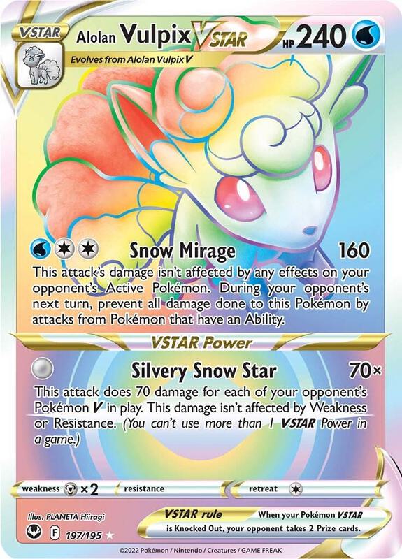 Alolan Vulpix VSTAR (Secret) Pokemon card from SWSH12: Silver Tempest