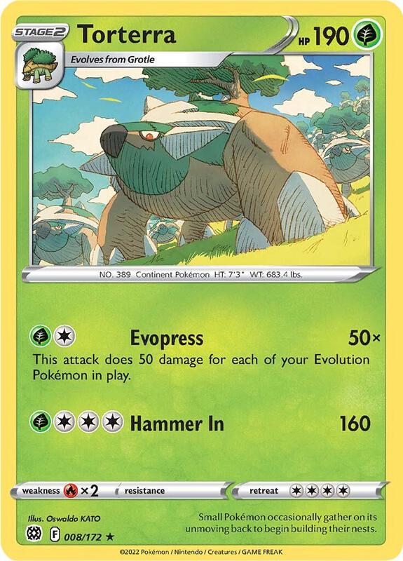 Torterra Pokemon card from SWSH09: Brilliant Stars