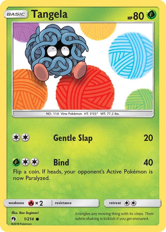 Tangela Pokemon card from SM - Lost Thunder