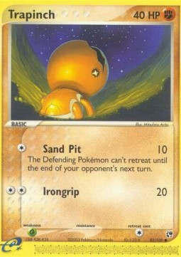 Trapinch Pokemon card from EX Sandstorm