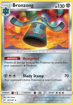 Bronzong Pokemon card from Team Up