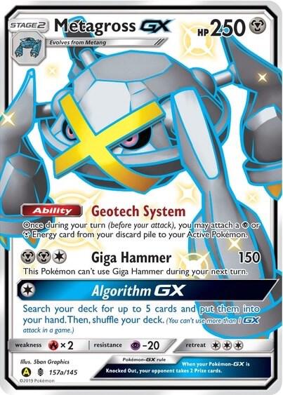 Metagross GX - 157a/145 Pokemon card from Alternate Art Promos