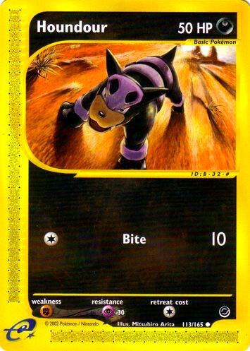 Houndour Pokemon card from Expedition