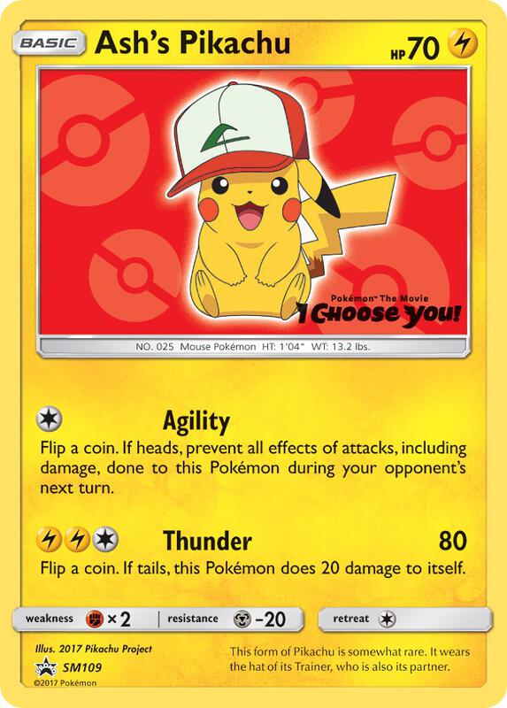 Ash's Pikachu - SM109 Pokemon card from SM Promos