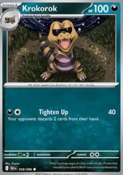 Krokorok Pokemon card from Black Bolt