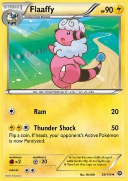 Flaaffy Pokemon card from Steam Siege