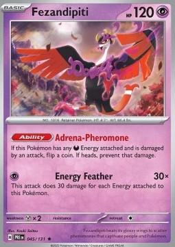 Fezandipiti Pokemon card from Prismatic Evolutions