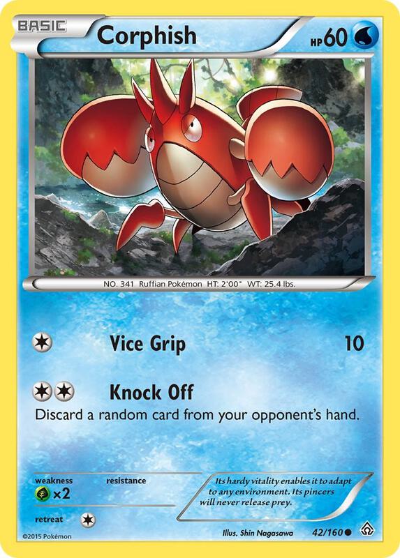 Corphish Pokemon card from XY - Primal Clash