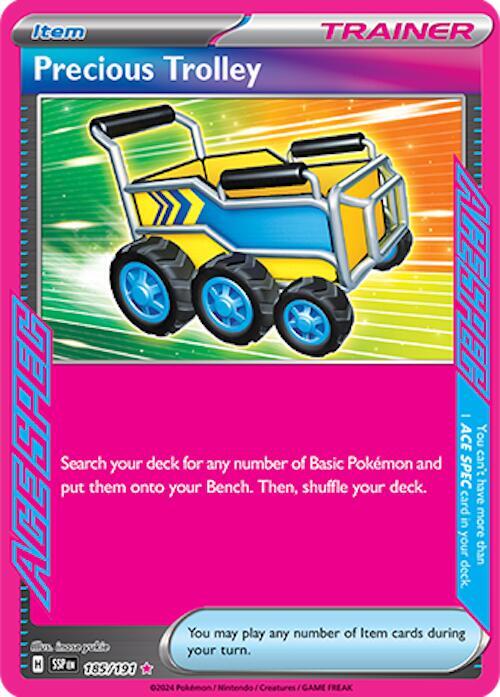 Precious Trolley Pokemon card from SV08: Surging Sparks