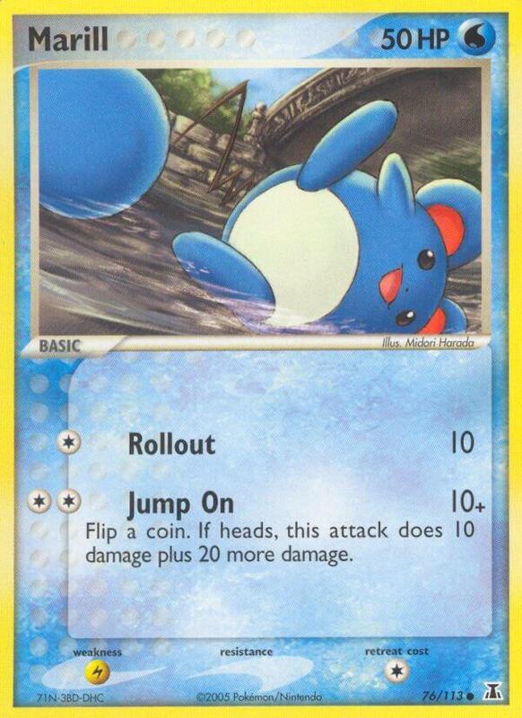 Marill Pokemon card from Delta Species