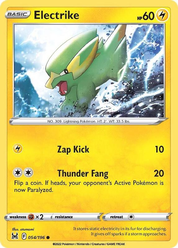 Electrike Pokemon card from SWSH11: Lost