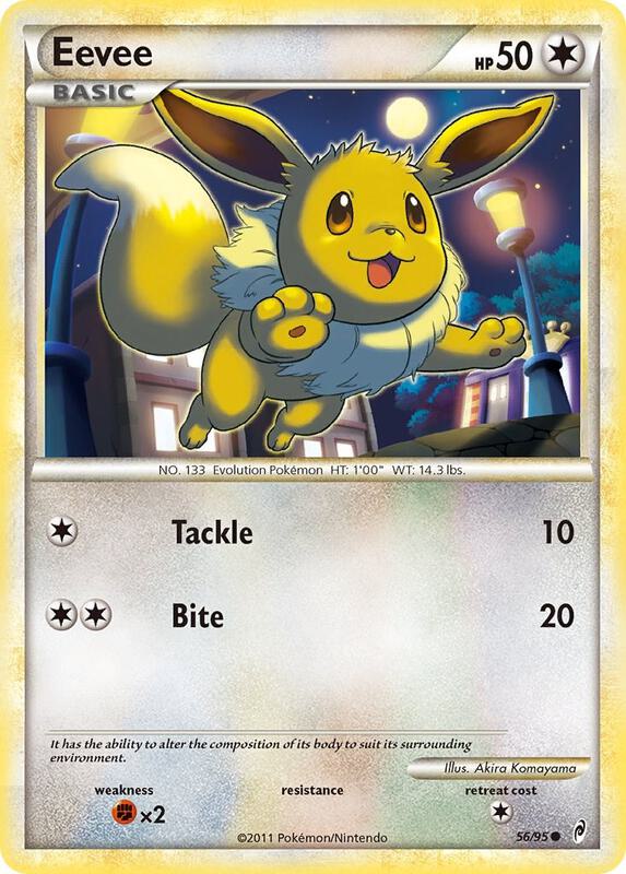 Eevee Pokemon card from Call of Legends