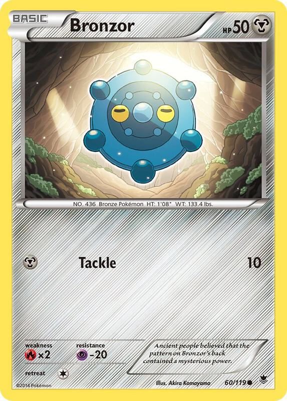 Bronzor Pokemon card from XY - Phantom Forces