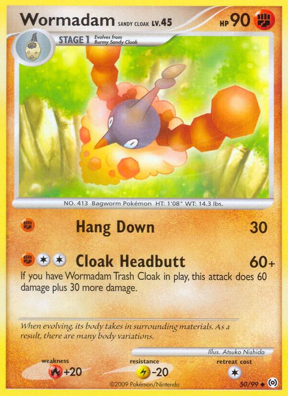 Wormadam Sandy Cloak Pokemon card from Arceus