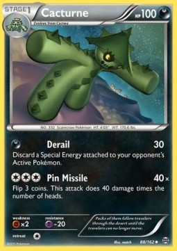 Cacturne Pokemon card from BREAKthrough