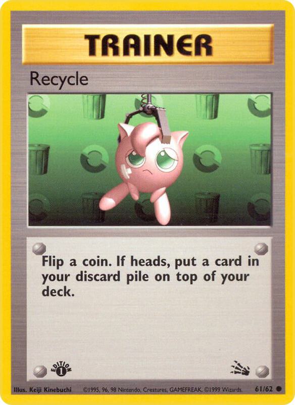 Recycle Pokemon card from Fossil