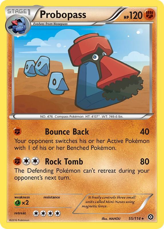 Probopass Pokemon card from XY - Steam Siege