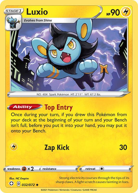 Luxio Pokemon card from Shining Fates: Shiny Vault