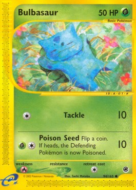 Bulbasaur Pokemon card from Expedition Base Set