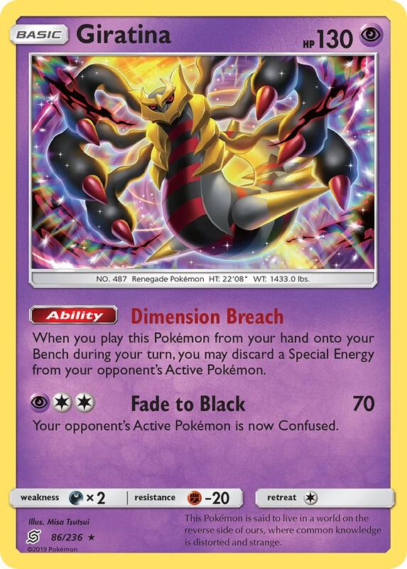 Giratina Pokemon card from SM - Unified Minds
