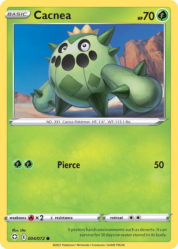 Cacnea Pokemon card from Shining Fates