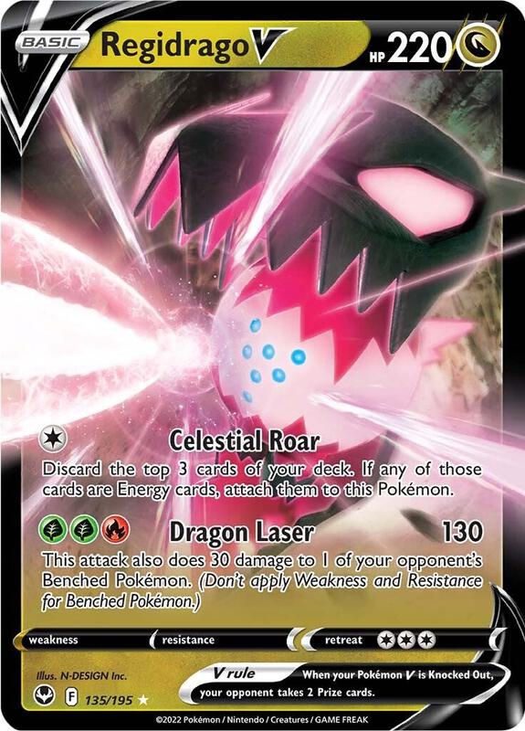 Regidrago V Pokemon card from SWSH12: Silver Tempest